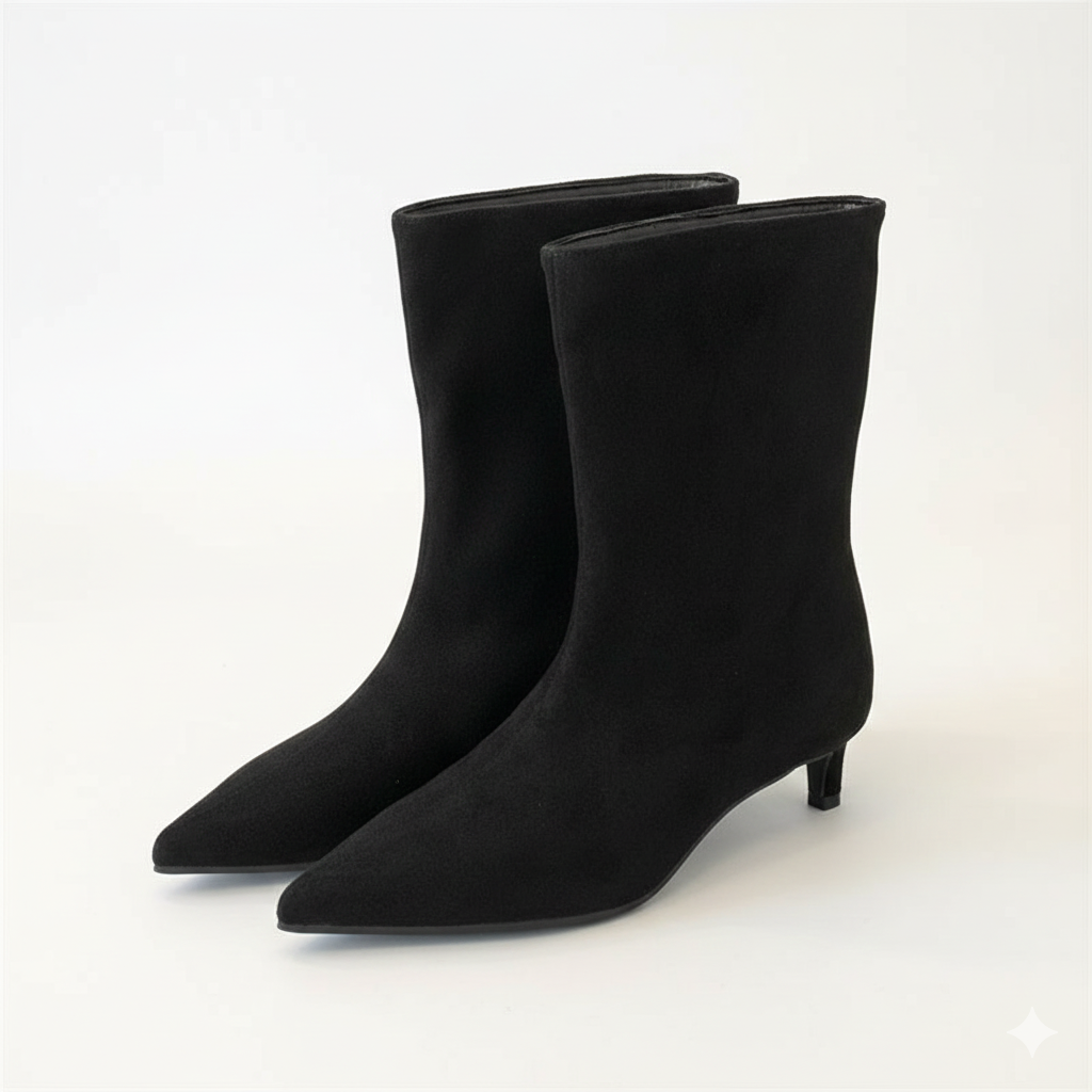 Gianna - Women's Pointed-Toe Kitten Heel Booties