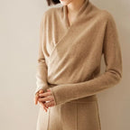 Grace - Women's Cashmere Wrap V-Neck Pullover