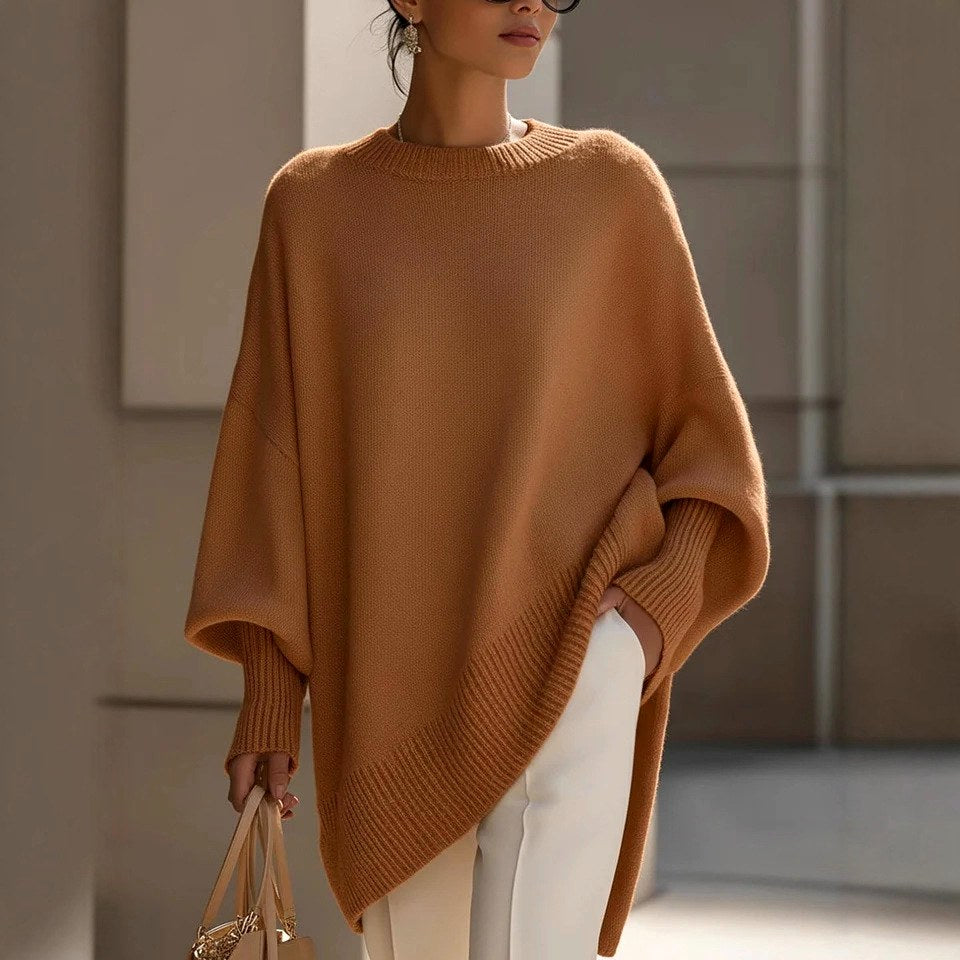 Hadley - Women's Round Neck Batwing Sweater 3