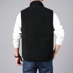 Harmon - Men's Ribbed Corduroy Vest with Cargo Pockets