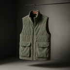 Harmon - Men's Ribbed Corduroy Vest with Cargo Pockets