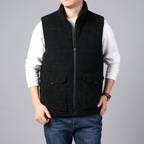 Harmon - Men's Ribbed Corduroy Vest with Cargo Pockets