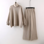 Ilse - Women's Turtleneck Sweater & Wide-Leg Pants Set 2
