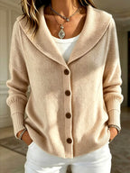 Ira - Women's Shawl-Collar Button-Up Knit Cardigan 4