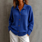 Iria - Women's Collared Button-Front Knit Cardigan 2