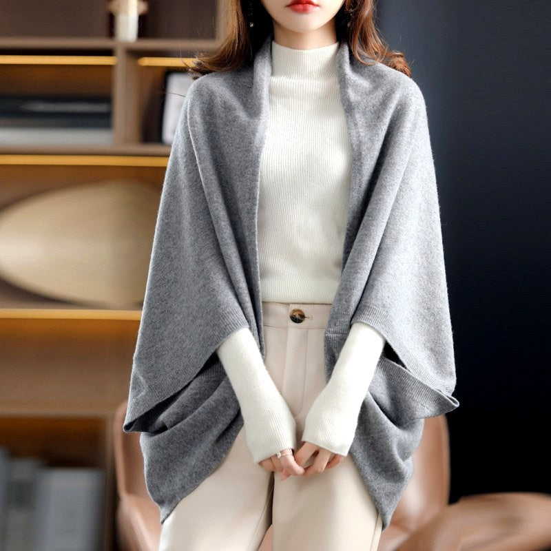 Isadora - Women's Wool Batwing Oversized Cardigan 2