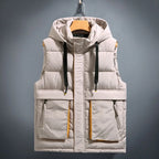 James - Men's Quilted Puffer Vest with Hood