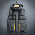 James - Men's Quilted Puffer Vest with Hood