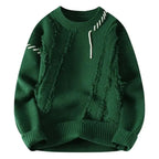 Jettson - Men's Distressed Patchwork Crewneck Sweater