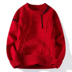 Jettson - Men's Distressed Patchwork Crewneck Sweater