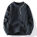Jettson - Men's Distressed Patchwork Crewneck Sweater