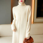Jill - Women's Long-Sleeve Turtleneck Sweater Dress 1