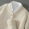 Joren - Men's Button-Front Cashmere Cardigan with Ribbed Trim