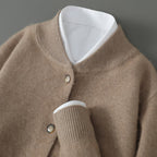 Joren - Men's Button-Front Cashmere Cardigan with Ribbed Trim