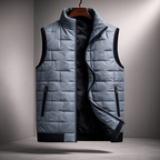 Joseph - Men's Quilted Puffer Vest with Zip Pockets