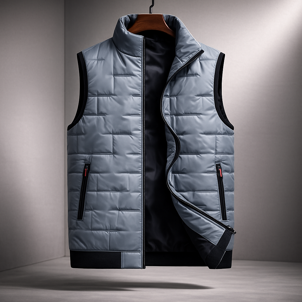 Joseph - Men's Quilted Puffer Vest with Zip Pockets