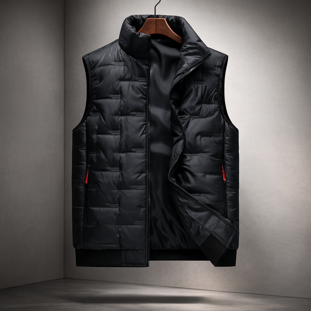 Joseph - Men's Quilted Puffer Vest with Zip Pockets