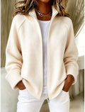 Kaia - Women's High-Neck Zip-Up Knit Cardigan 1