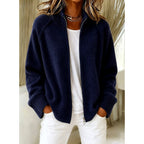 Kaia - Women's High-Neck Zip-Up Knit Cardigan 3
