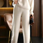 Karen - Women's Polo Collar Cashmere Matching Set