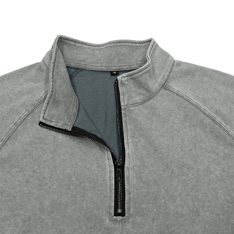 Keith - Men's Stand Collar Quarter-Zip Casual Shirt 8