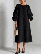 Kennedy - Women's Floral Cuff A-Line Dress