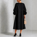 Kennedy - Women's Floral Cuff A-Line Dress