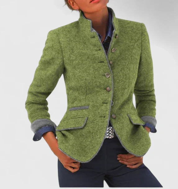 Kim - Women's Button-Front Knit Blazer