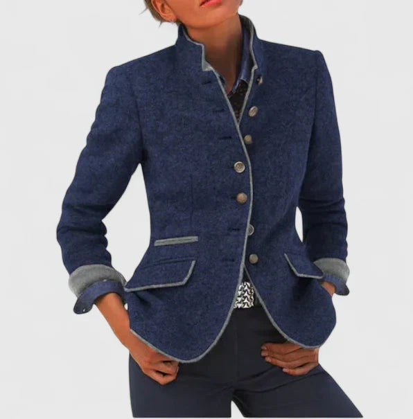 Kim - Women's Button-Front Knit Blazer
