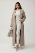 Kollyns - Women's Wool-Blend Long Overcoat with Shawl Collar