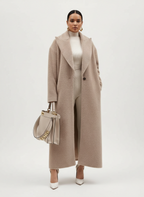 Kollyns - Women's Wool-Blend Long Overcoat with Shawl Collar