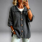Krista - Women's Chunky Shawl Collar Oversized Cardigan 4
