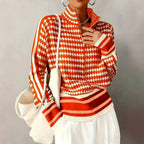 Kristen - Women's Houndstooth Zip-Front Cardigan 2
