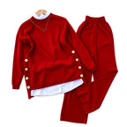 Larissa - Women's Gold Button Flared Matching Set 5