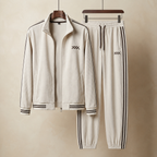 Lennart - Men's Corduroy Tracksuit with Contrast Side Stripe