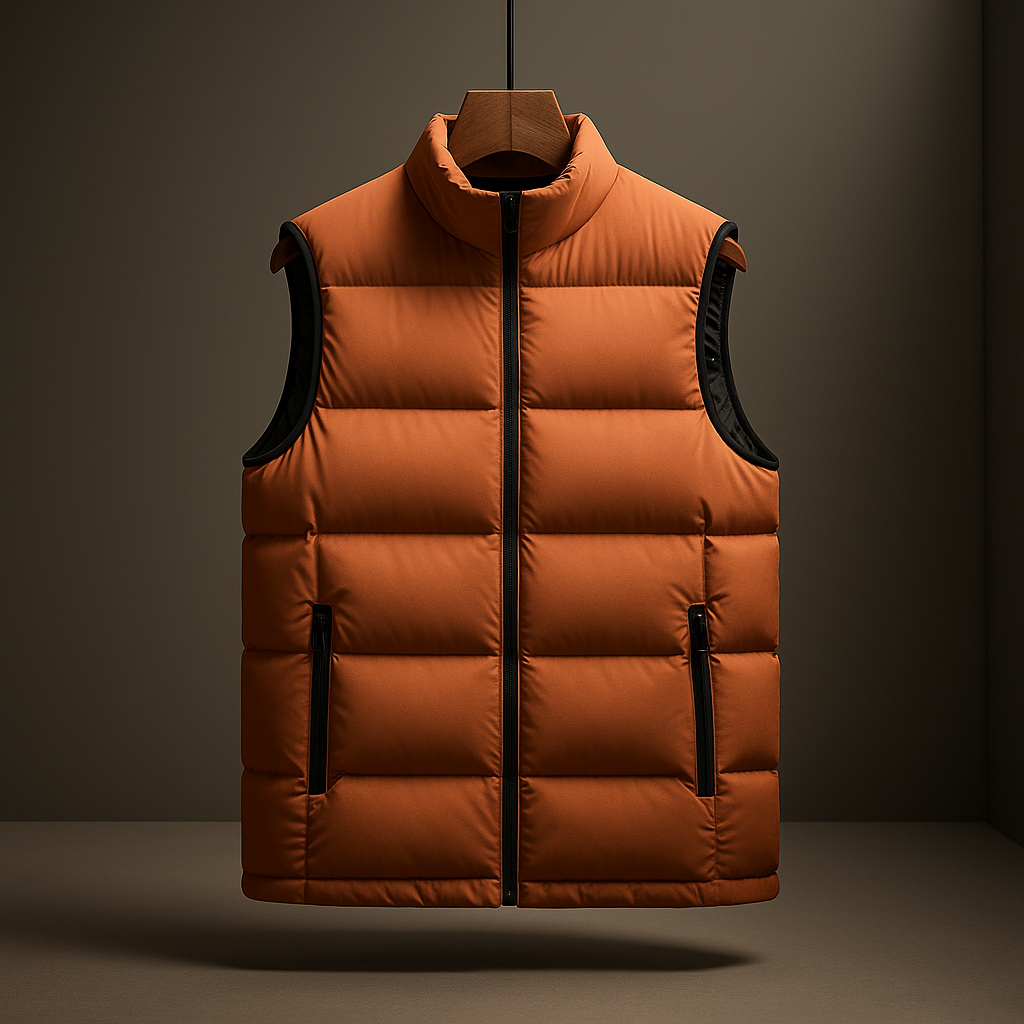 Lennox - Men's Quilted Puffer Vest with Zip Pockets