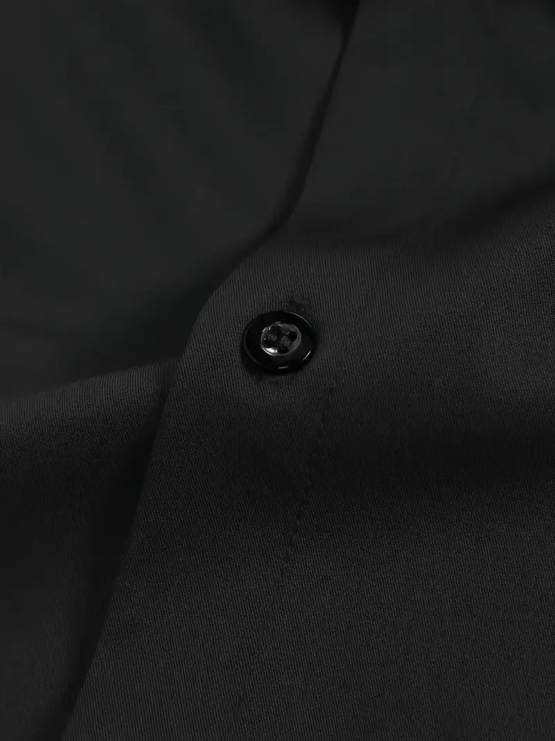 Lennox - Men's Tailored Button-Front Dress Shirt with Rolled Cuffs