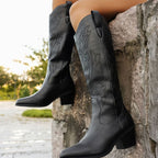 Liliana - Women's Embroidered Western Knee-High Boots