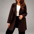 Liv - Women's Notched-Lapel Mid-Length Coat 3