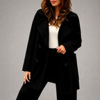 Liv - Women's Notched-Lapel Mid-Length Coat 4