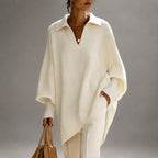Lorenza - Women's Polo Batwing Sleeve Sweater 2