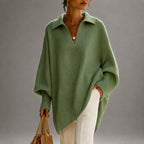 Lorenza - Women's Polo Batwing Sleeve Sweater 3