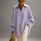 Lorenza - Women's Polo Batwing Sleeve Sweater 4