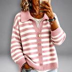 Luca - Women's Striped Long Sleeve Cardigan Sweater 3