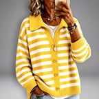 Luca - Women's Striped Long Sleeve Cardigan Sweater 4