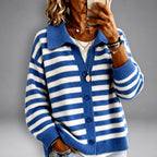 Luca - Women's Striped Long Sleeve Cardigan Sweater 5