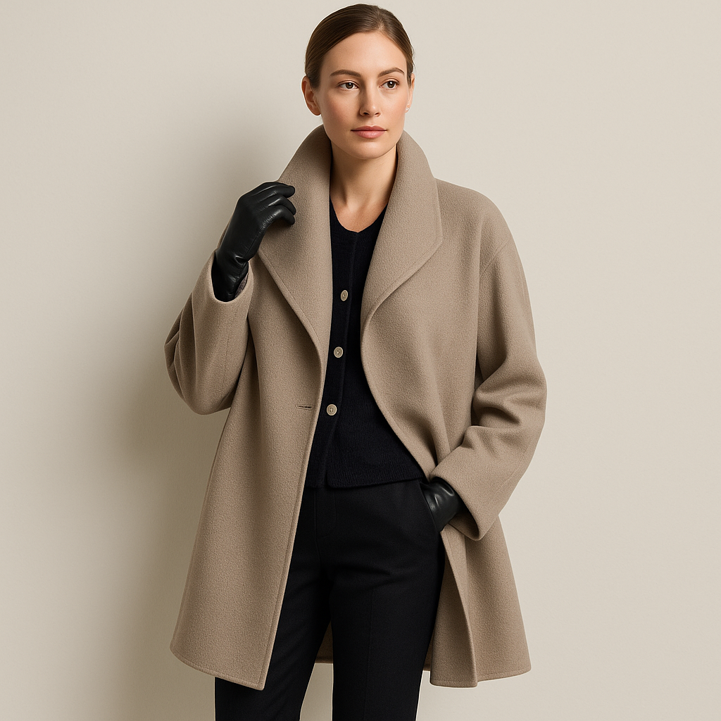 Lucinda - Women's Oversized Shawl Collar Wool Coat