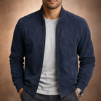 Lyndon - Men's Suede Zip Bomber Jacket