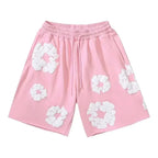 Maggie - Men's Floral Graphic Shorts with Drawstring Waist