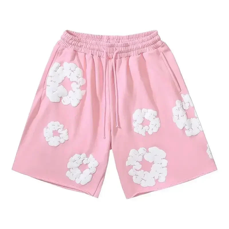 Maggie - Men's Floral Graphic Shorts with Drawstring Waist